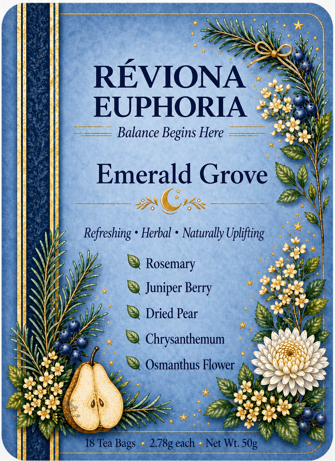 Réviona Euphoria Emerald Grove Tea – 18 Tea Bags - Kissava Perfume