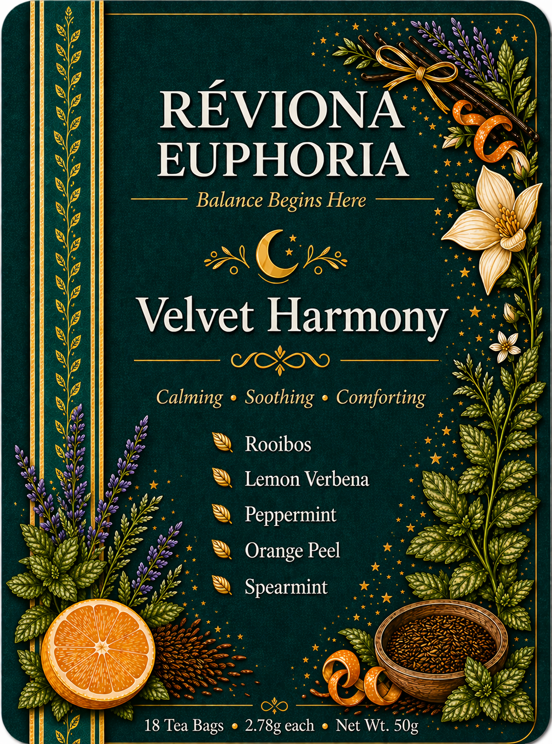 Réviona Euphoria Velvet Harmony Tea – 18 Tea Bags - Kissava Perfume