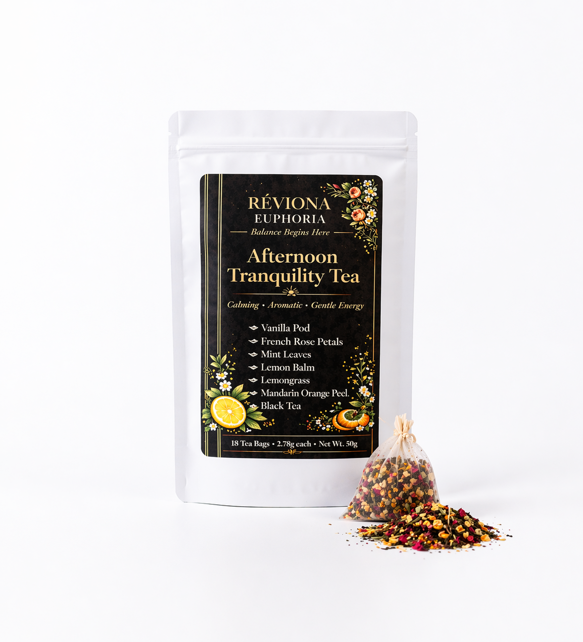 Réviona Euphoria Afternoon Calm Focus Tea – 18 Tea Bags - Kissava Perfume