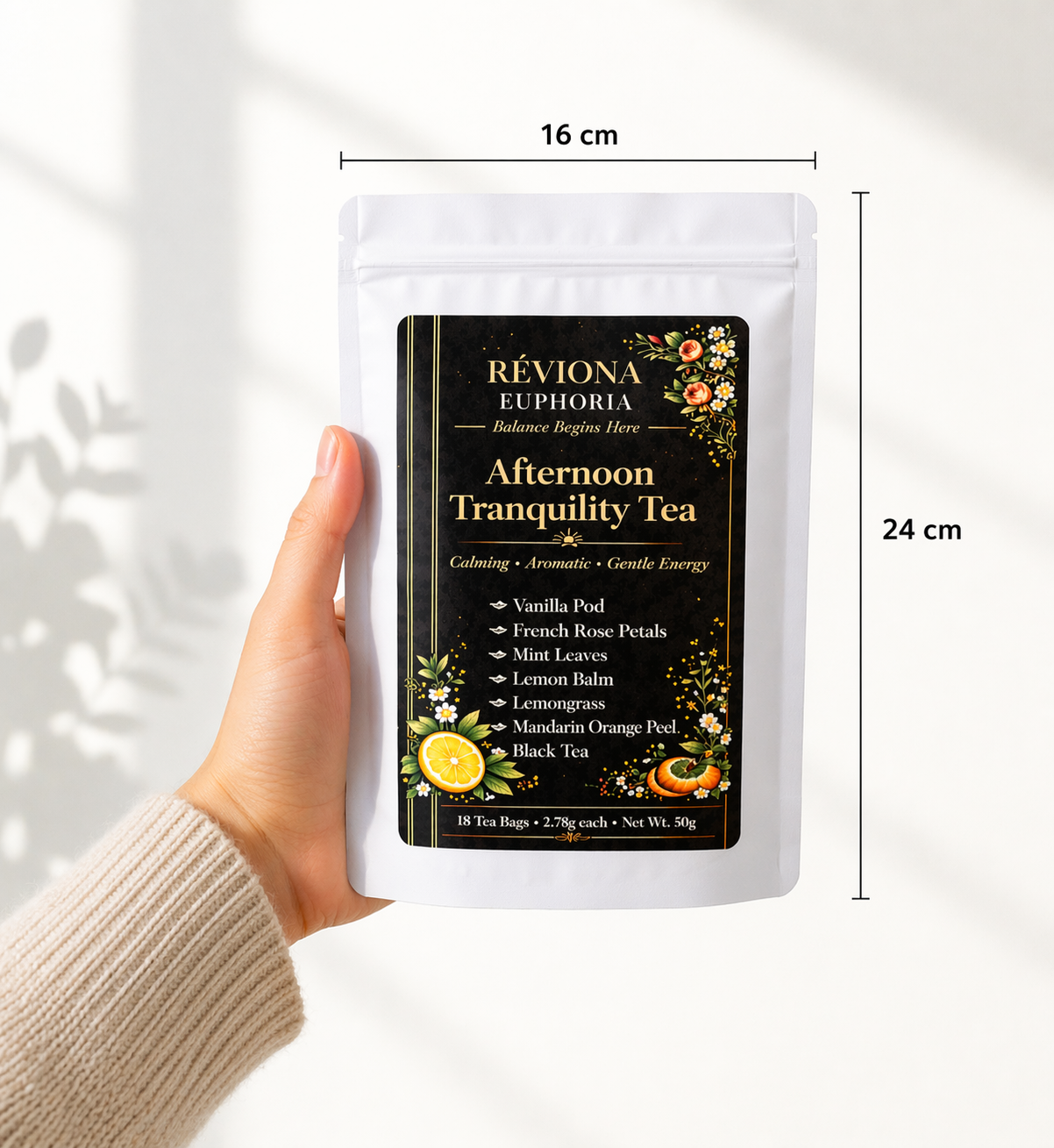 Réviona Euphoria Afternoon Calm Focus Tea – 18 Tea Bags - Kissava Perfume