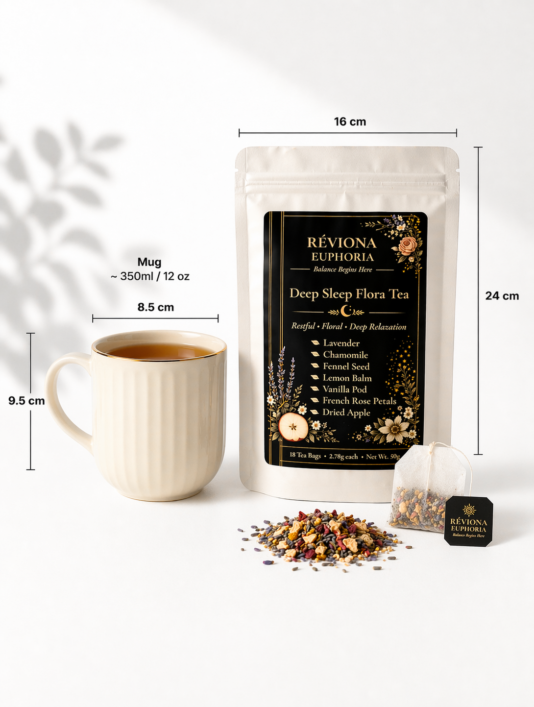 Réviona Euphoria Deep Sleep Floral Tea – 18 Tea Bags - Kissava Perfume