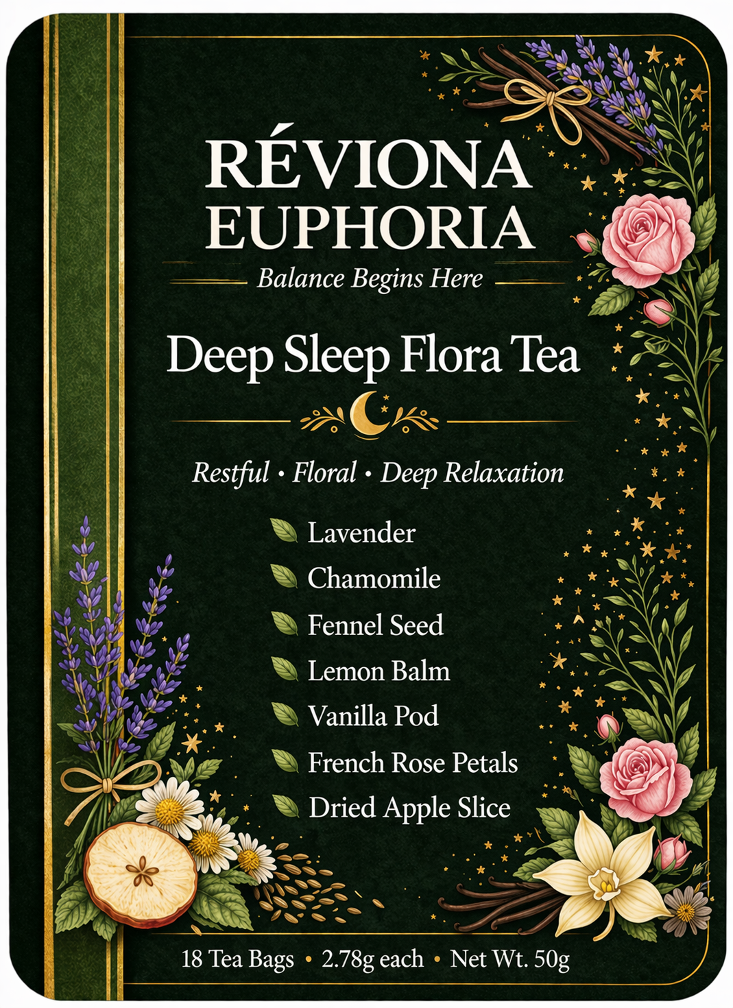 Réviona Euphoria Deep Sleep Floral Tea – 18 Tea Bags - Kissava Perfume