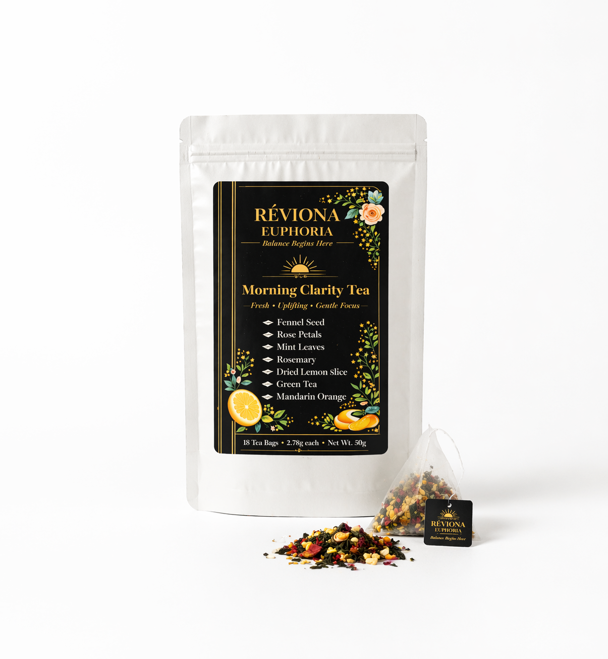Réviona Euphoria Morning Clarity Tea – 18 Tea Bags - Kissava Perfume