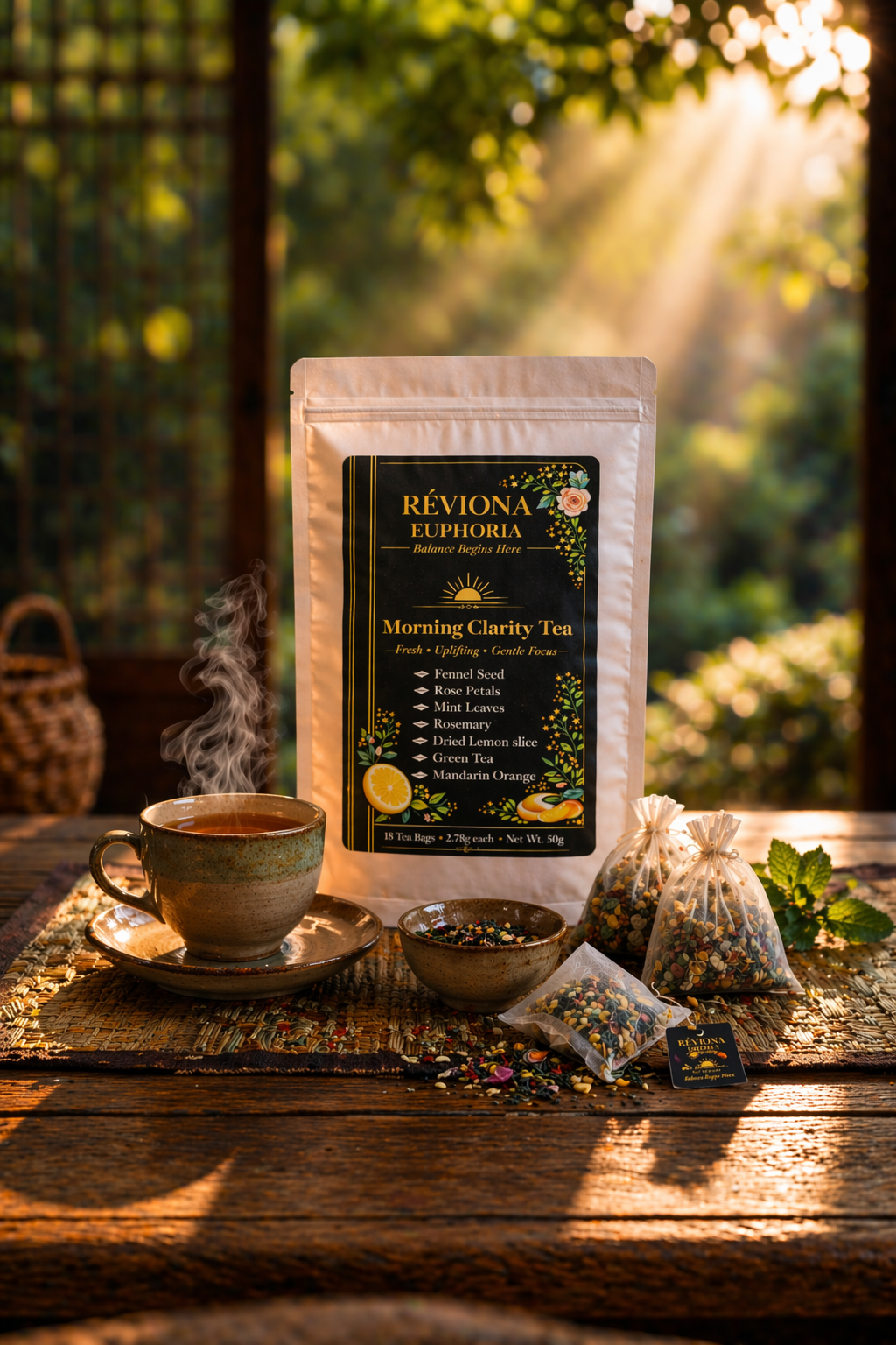 Réviona Euphoria Morning Clarity Tea – 18 Tea Bags - Kissava Perfume